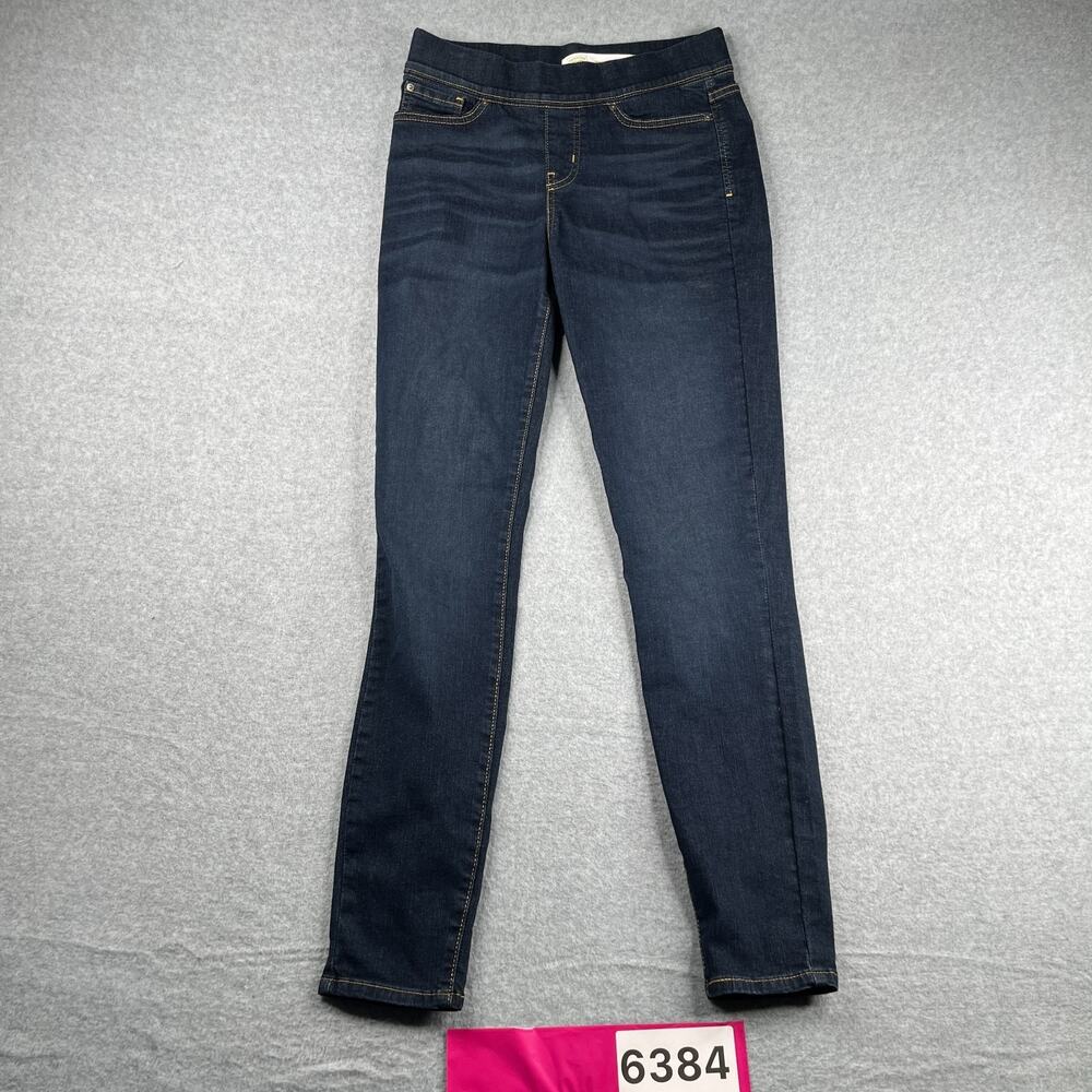 Levis Strauss Signature Denim Jeans Shaping Pull On Skinny Dark Wash Womens 6